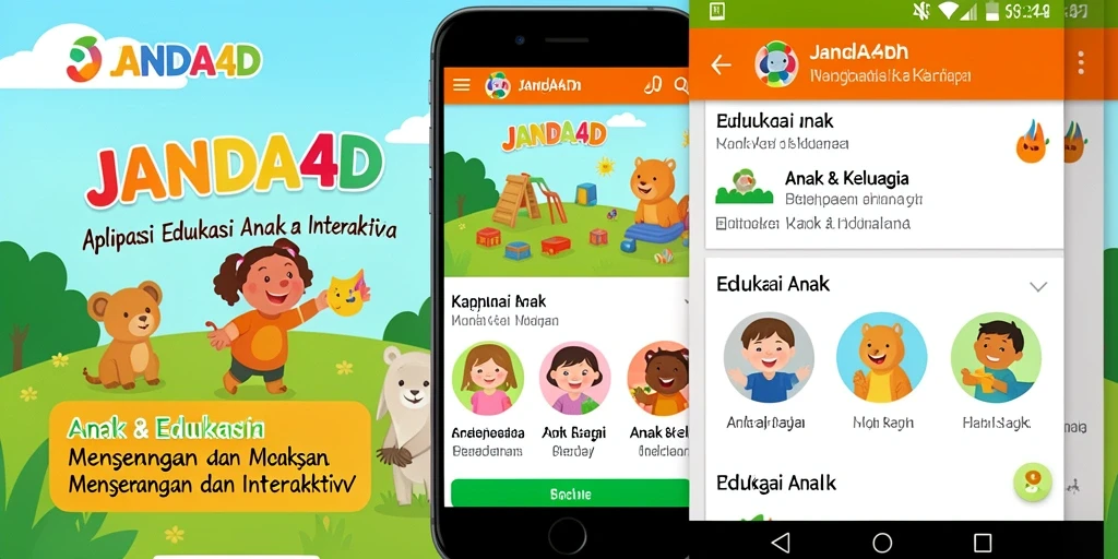 Antarmuka edukatif yang ceria dan interaktif dalam JANDA4D.