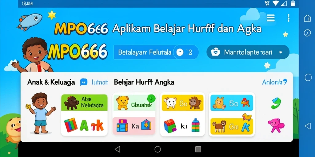 Tampilan antarmuka MPO666 yang interaktif dan menarik untuk anak.