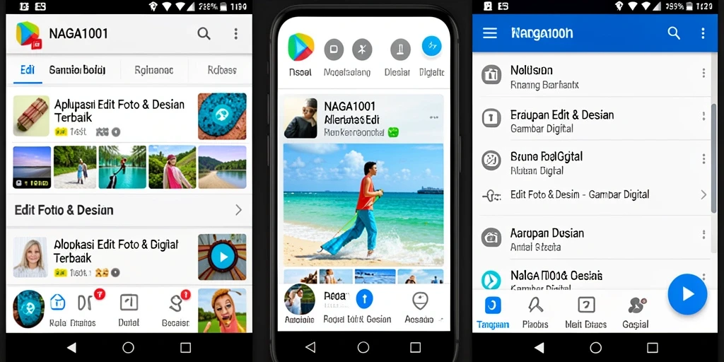 Antarmuka NAGA1001 yang intuitif untuk pengeditan gambar digital.